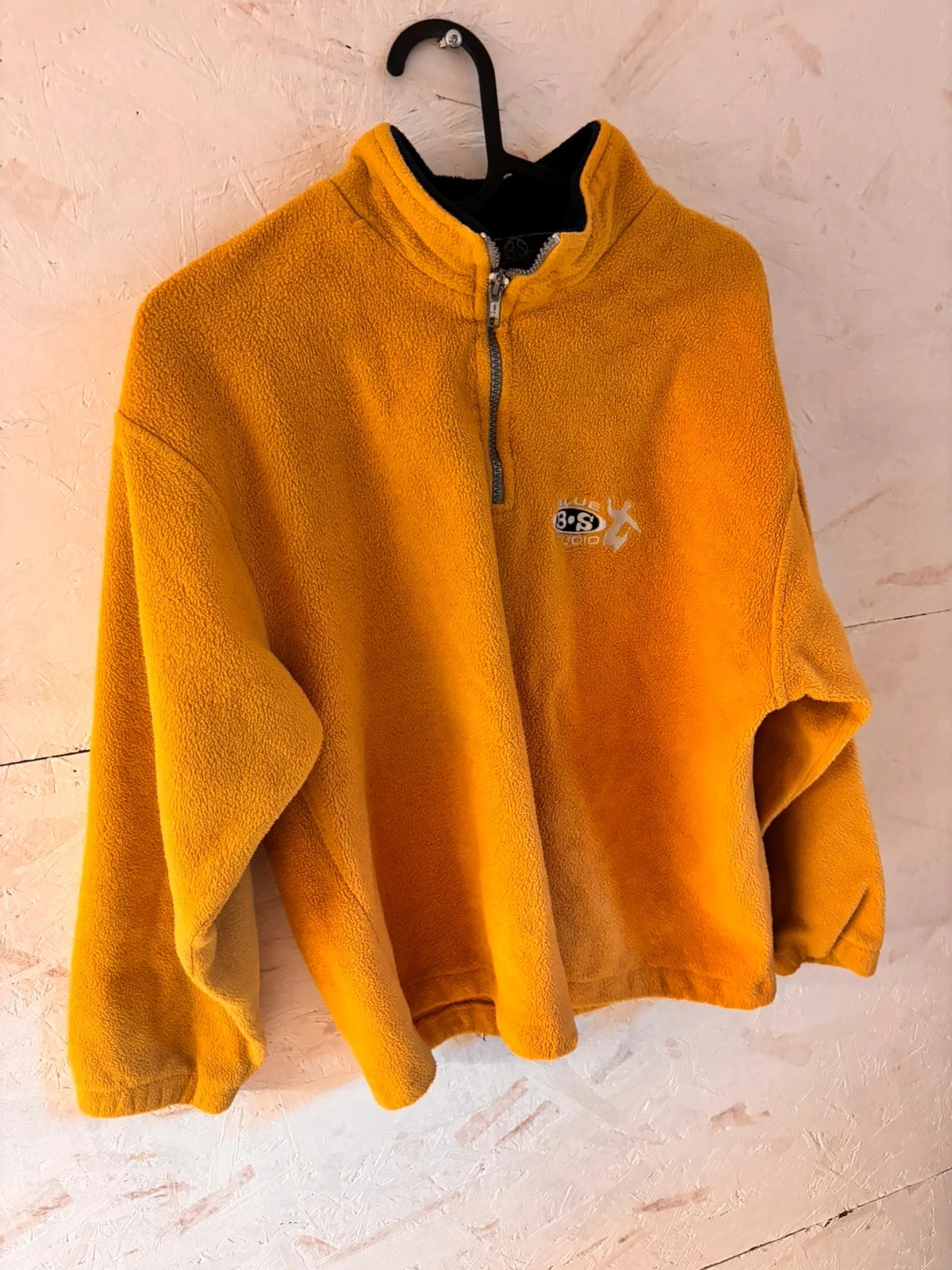 Sweat polaire vintage y2k jaune moutarde à demi-zip – Blue Studio – 16 ans / S – photo 2